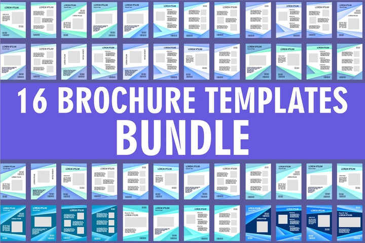 Creative geometric blank brochure layout design