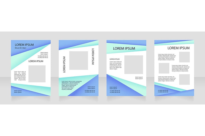 Creative geometric blank brochure layout design