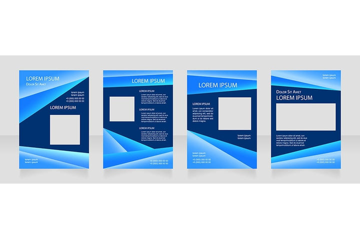 Creative geometric blank brochure layout design