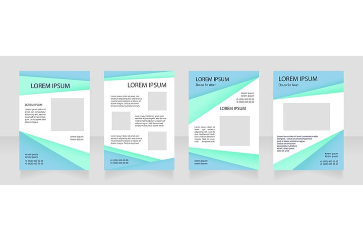 Creative geometric blank brochure layout design