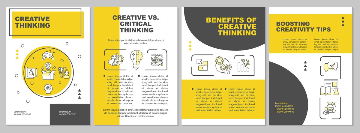 Creative thinking brochure template bundle
