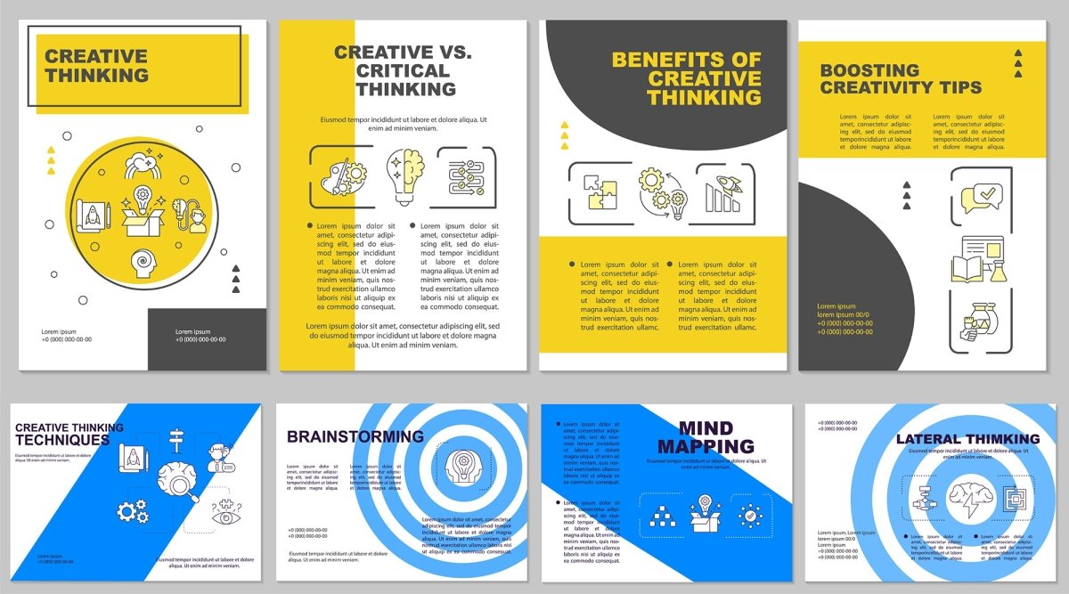 Creative thinking brochure template bundle