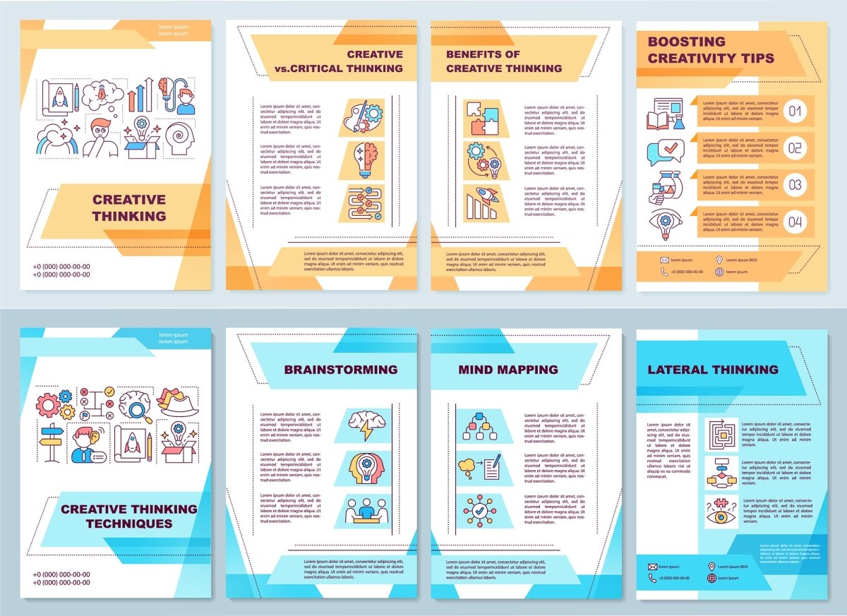 Creative thinking brochure template bundle