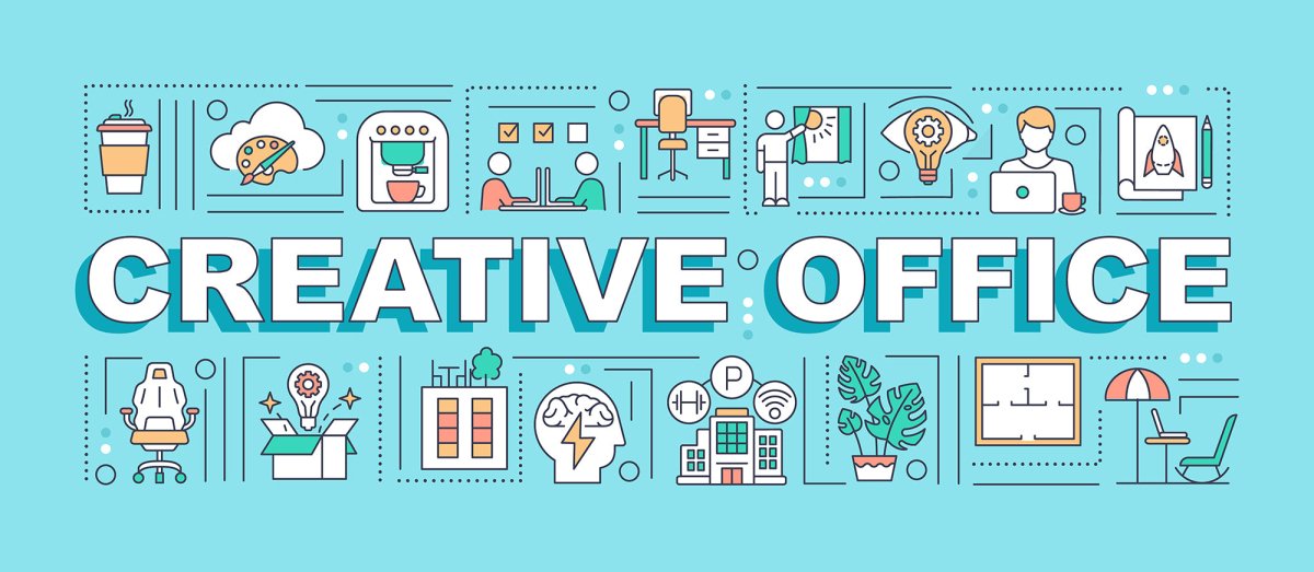 Creative thinking word concepts banner set