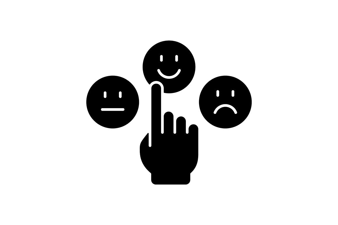 Critical thinking black glyph icons set on white space