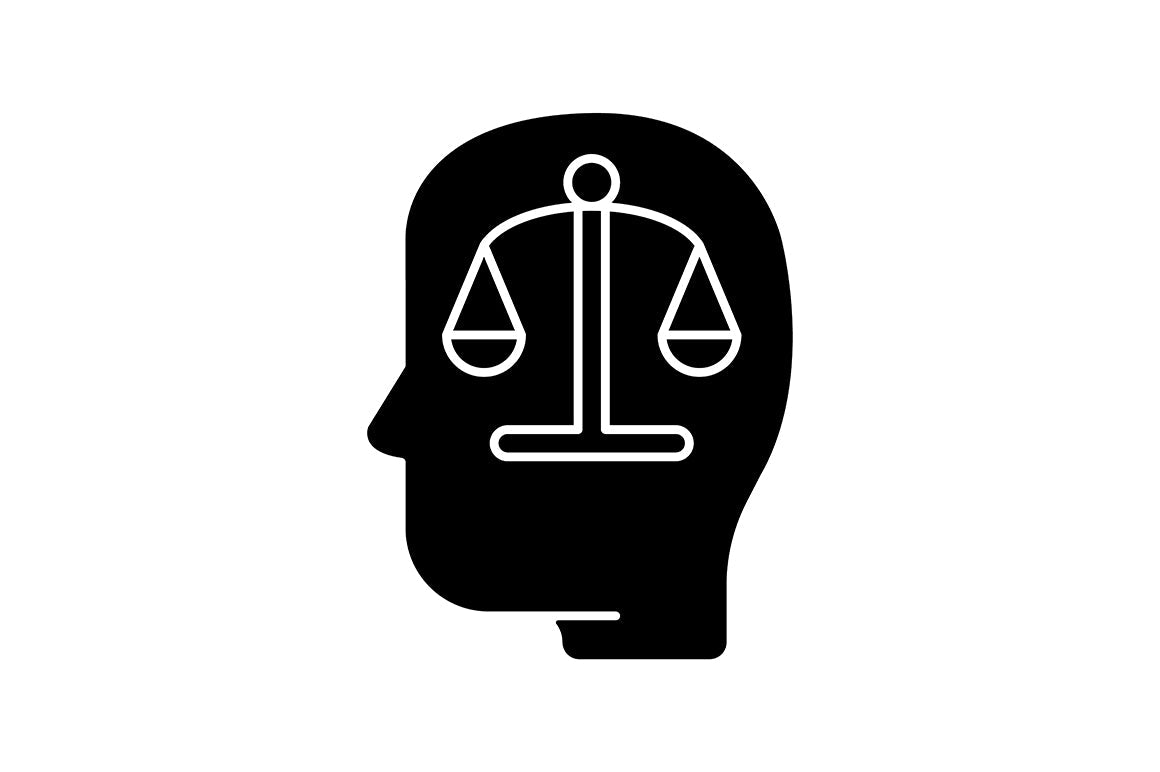 Critical thinking black glyph icons set on white space