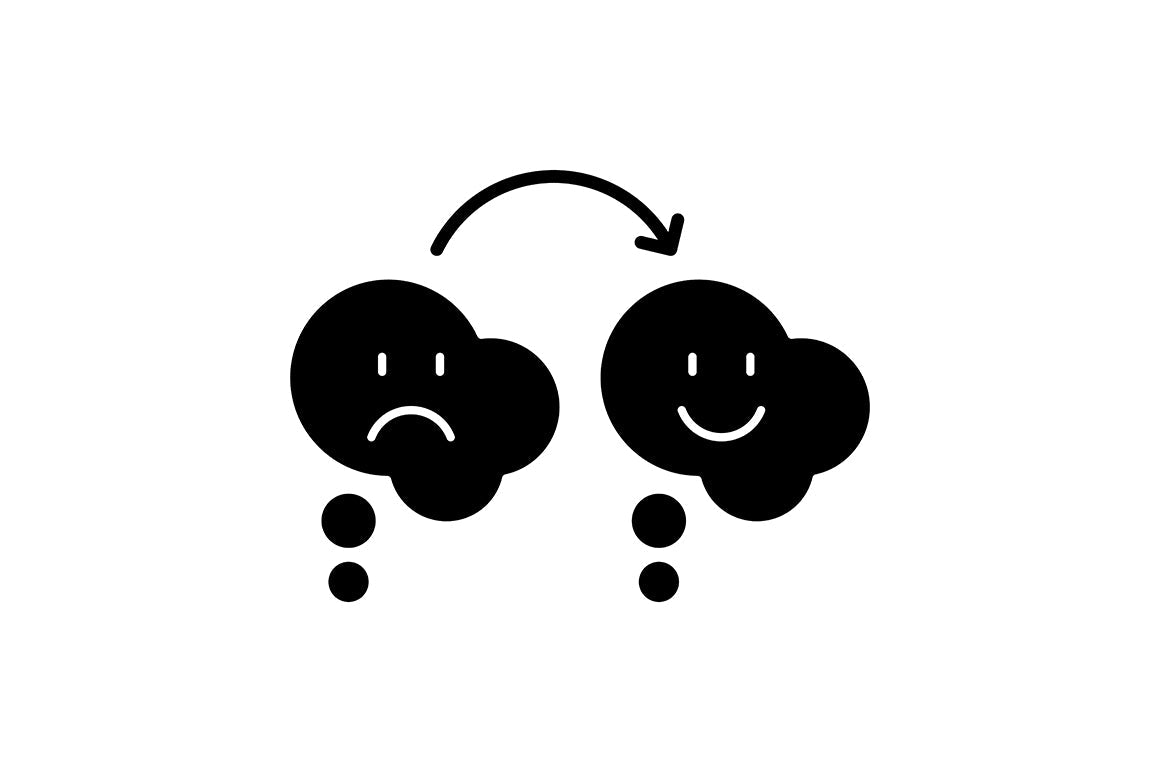 Critical thinking black glyph icons set on white space