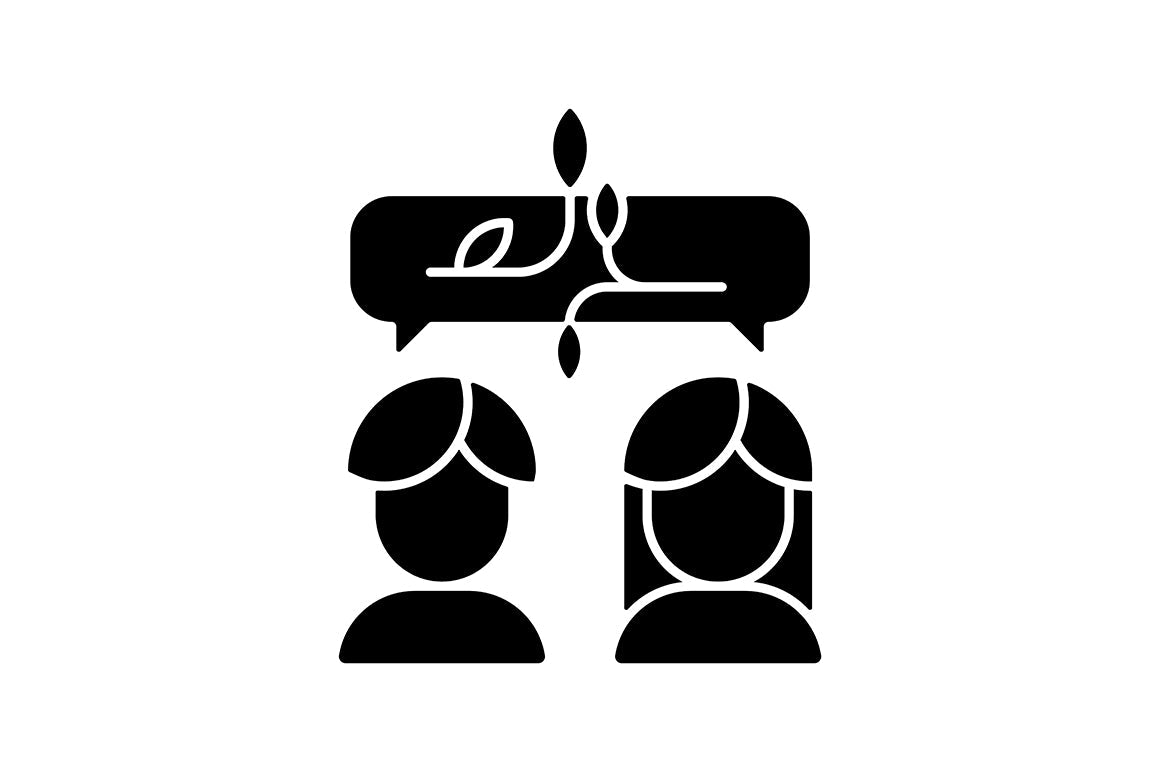 Critical thinking black glyph icons set on white space
