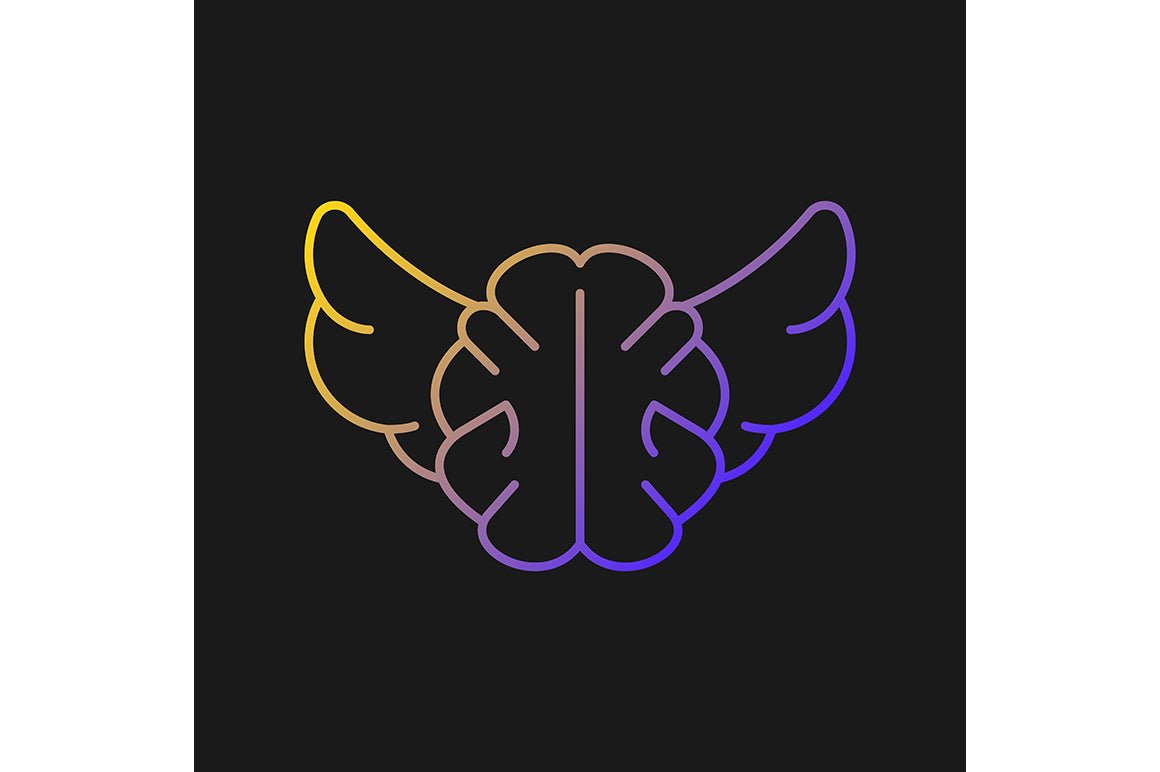 Critical thinking gradient icons set for dark and light mode