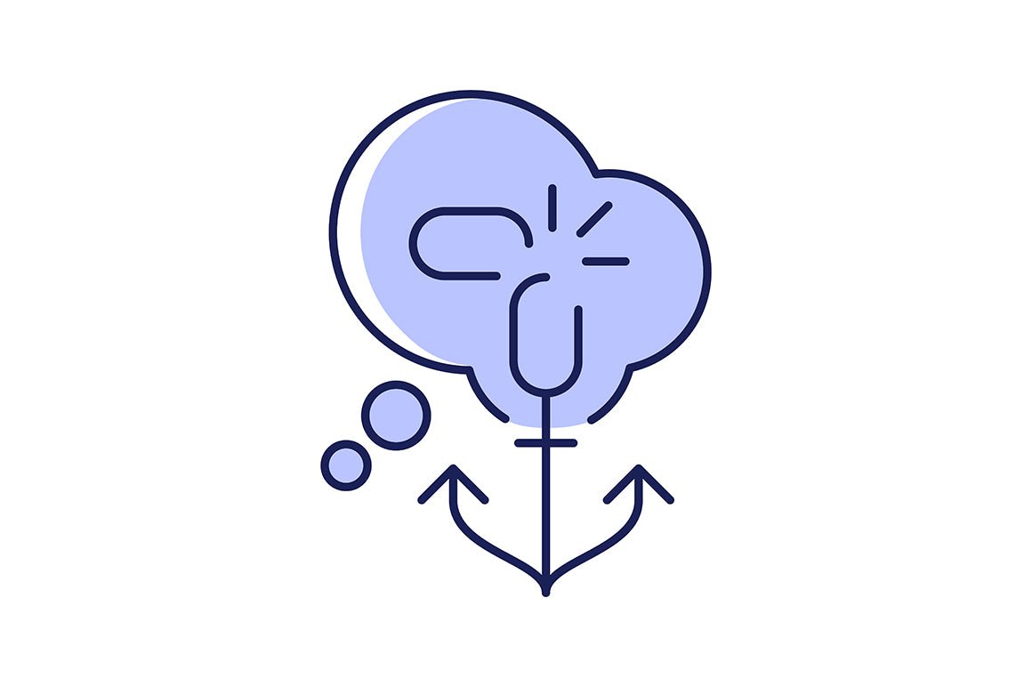 Critical thinking RGB color icons set