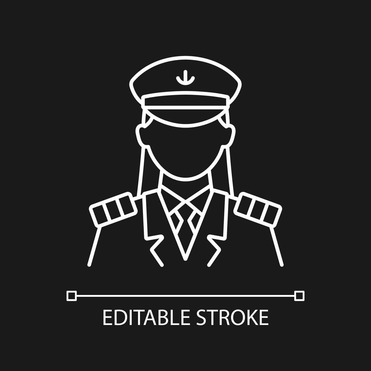Cruise and hotel staff linear icons set for dark and light mode