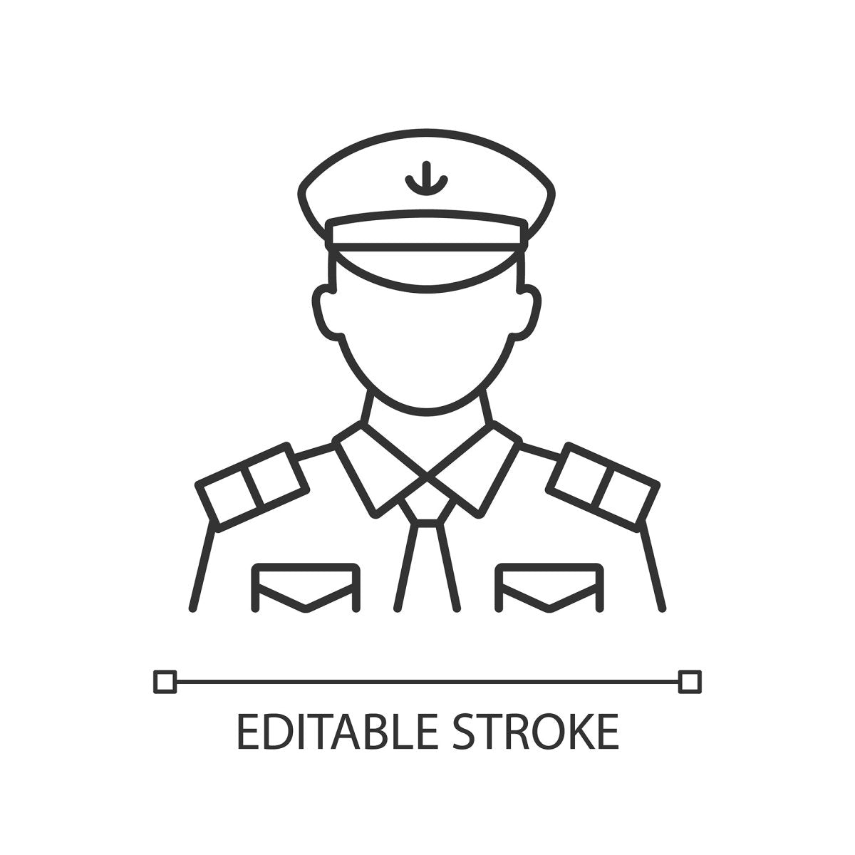 Cruise and hotel staff linear icons set for dark and light mode