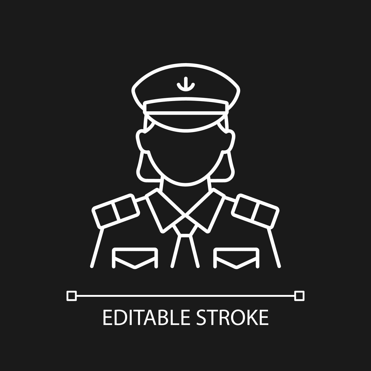 Cruise and hotel staff linear icons set for dark and light mode