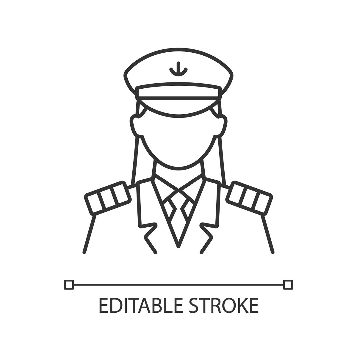 Cruise and hotel staff linear icons set for dark and light mode