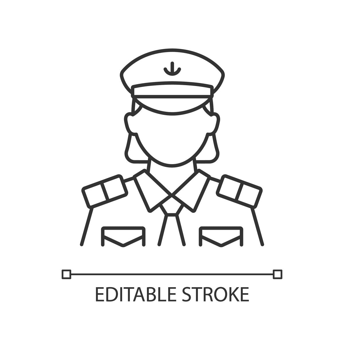 Cruise and hotel staff linear icons set for dark and light mode