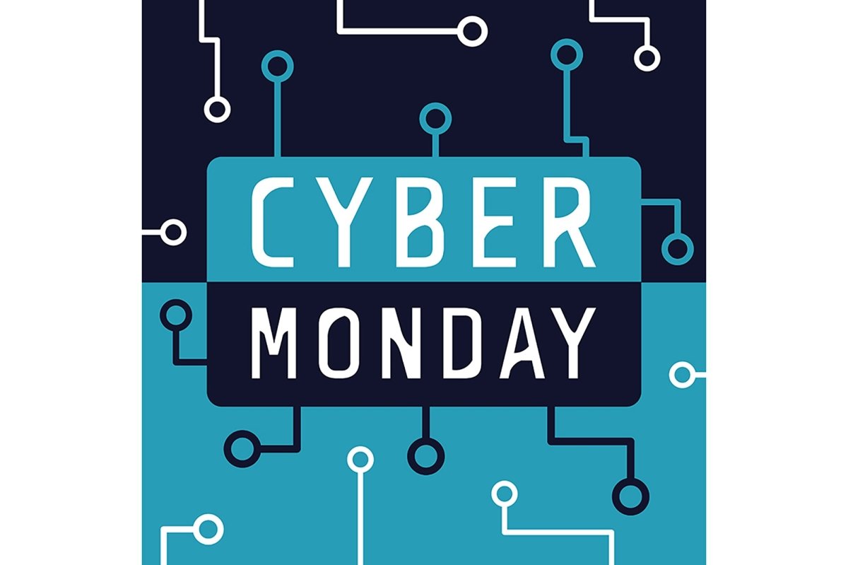 Cyber monday bold promotional poster set