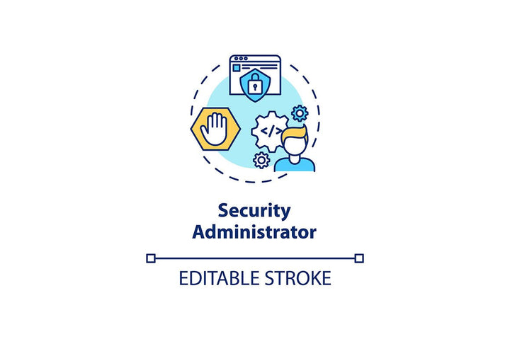 Cybersecurity concept icons bundle