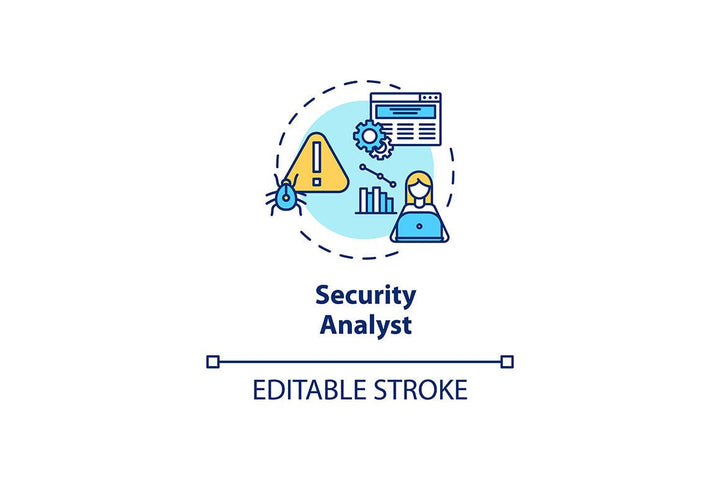 Cybersecurity concept icons bundle