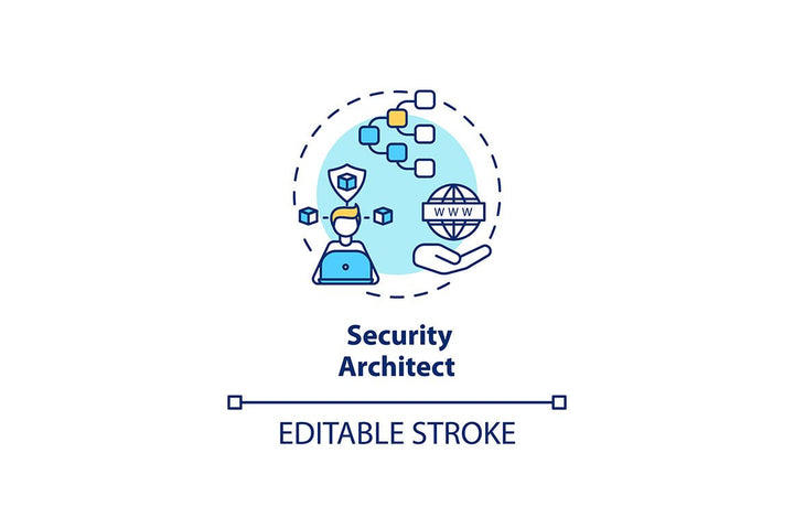 Cybersecurity concept icons bundle