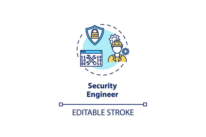 Cybersecurity concept icons bundle