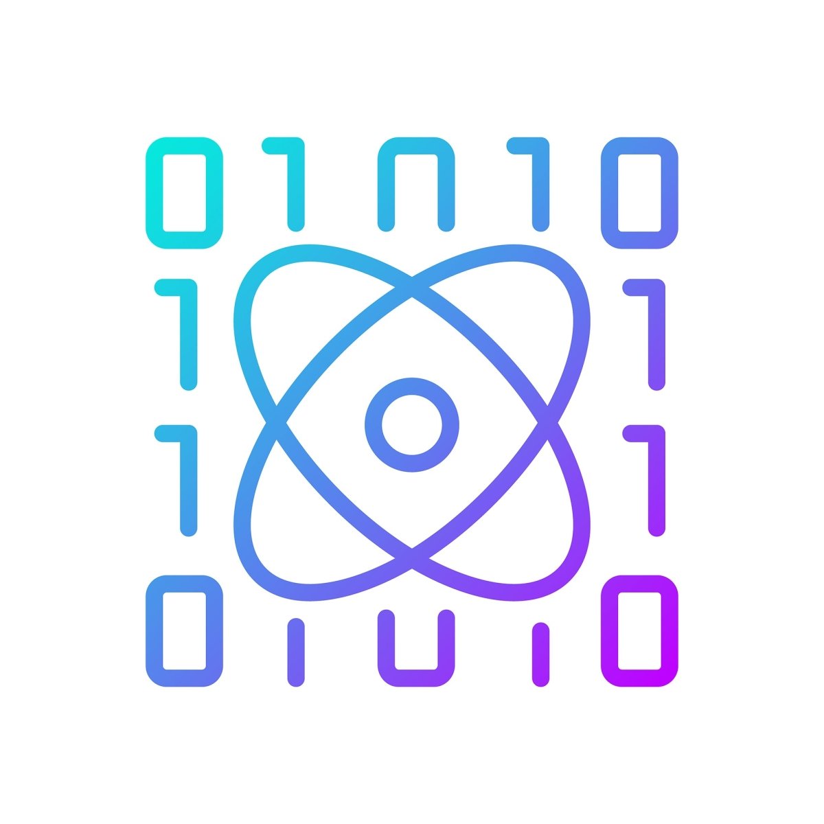 Data mining gradient linear vector icons set