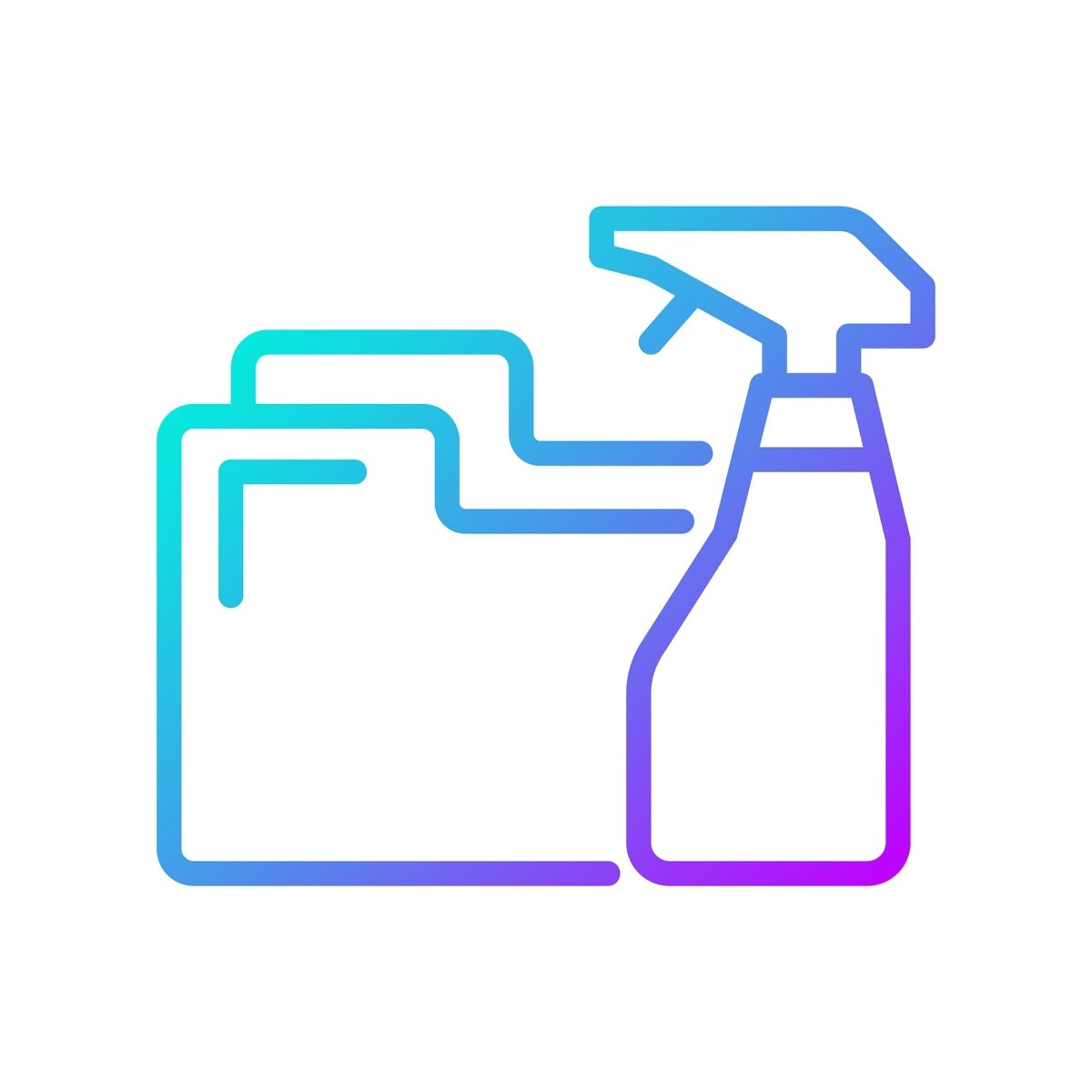 Data mining gradient linear vector icons set