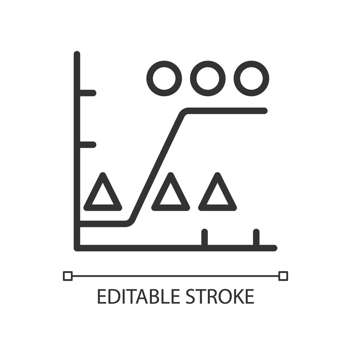 Data mining linear pixel perfect icons set for dark and light mode