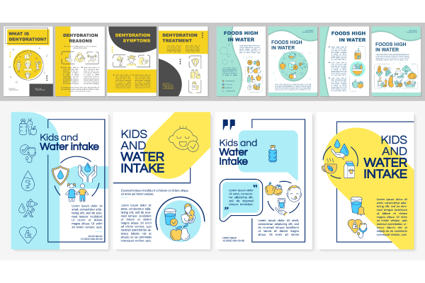 Dehydration Brochure Templates Bundle