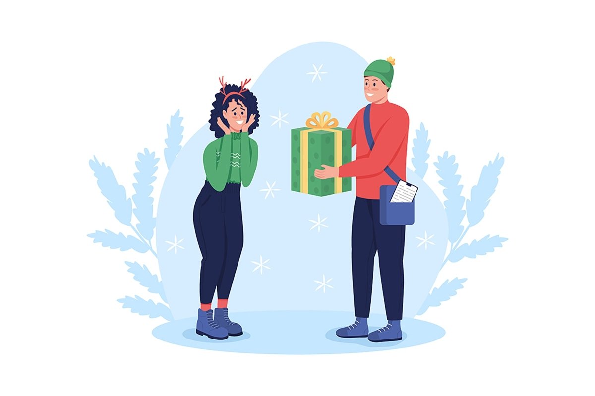 Delivery vector isolated illustration bundle