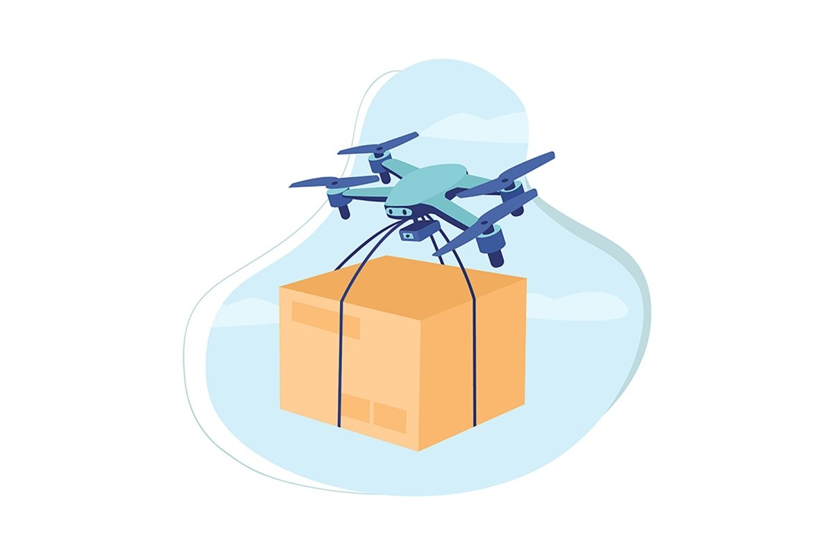 Delivery vector isolated illustration bundle