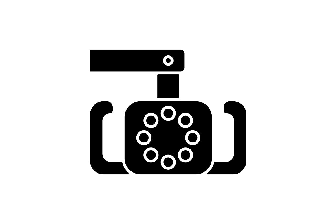 Dentistry tools and materials black glyph icons set on white space