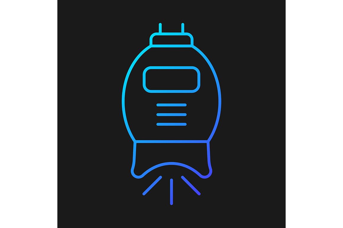 Dentistry tools and materials gradient icons set for dark and light mode