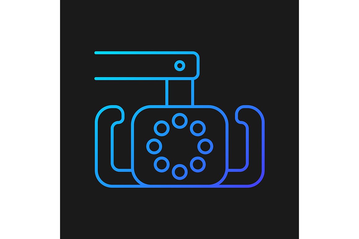Dentistry tools and materials gradient icons set for dark and light mode