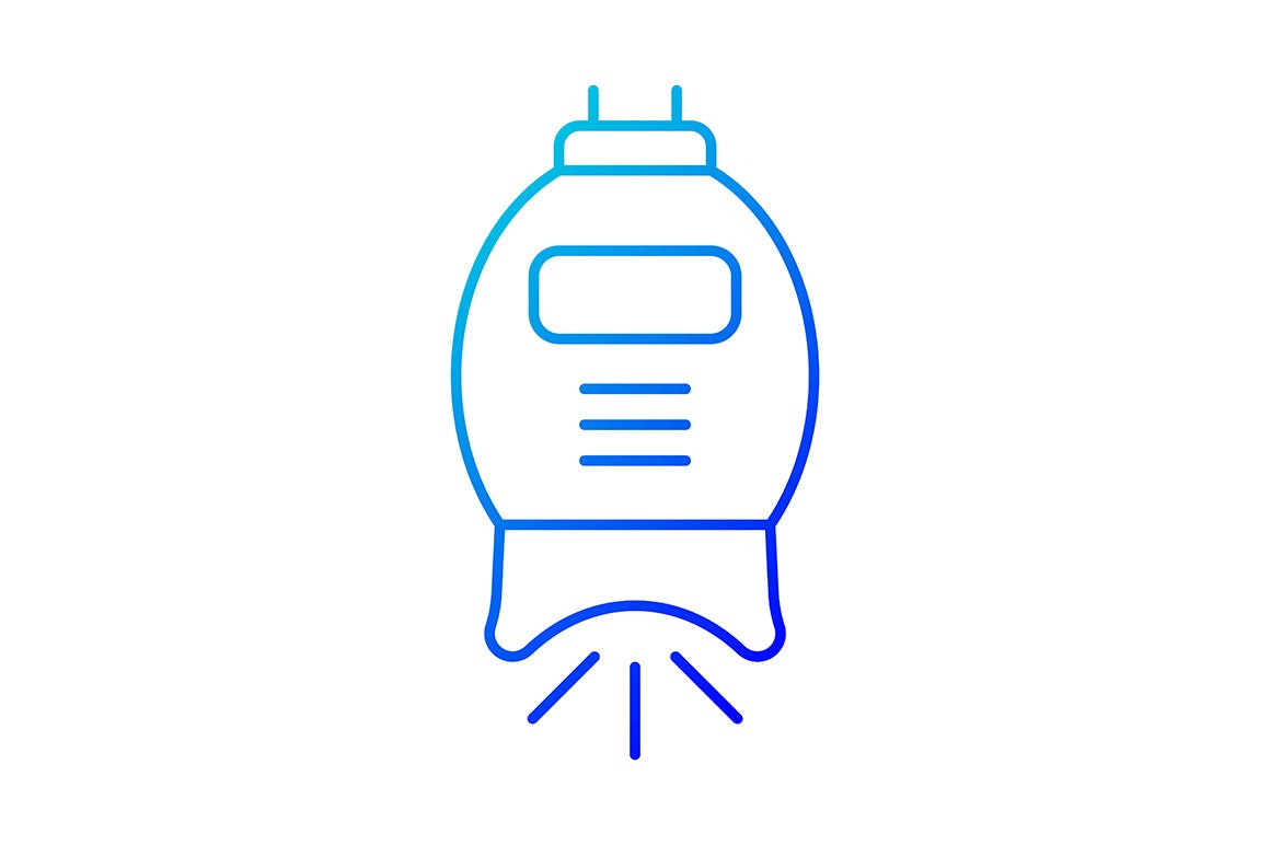 Dentistry tools and materials gradient icons set for dark and light mode