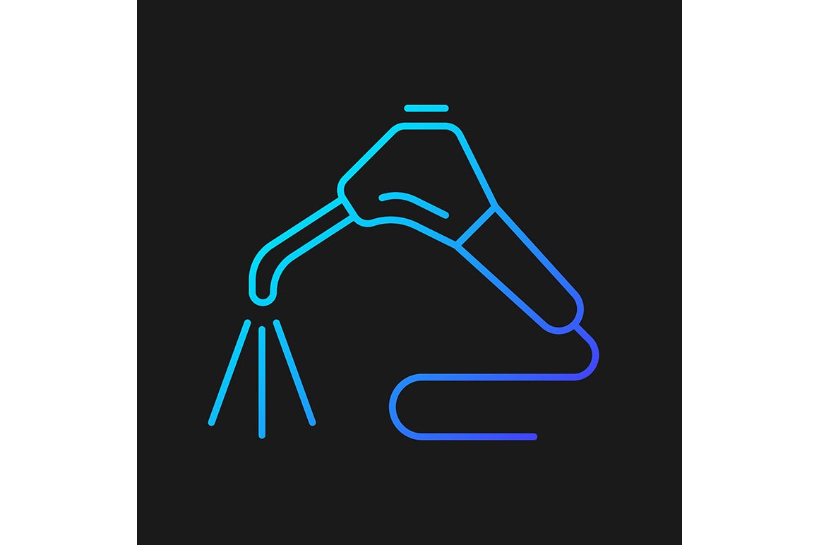 Dentistry tools and materials gradient icons set for dark and light mode