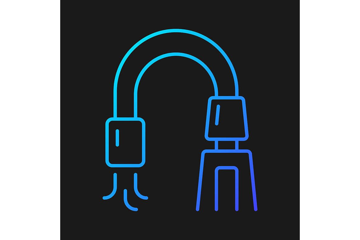 Dentistry tools and materials gradient icons set for dark and light mode