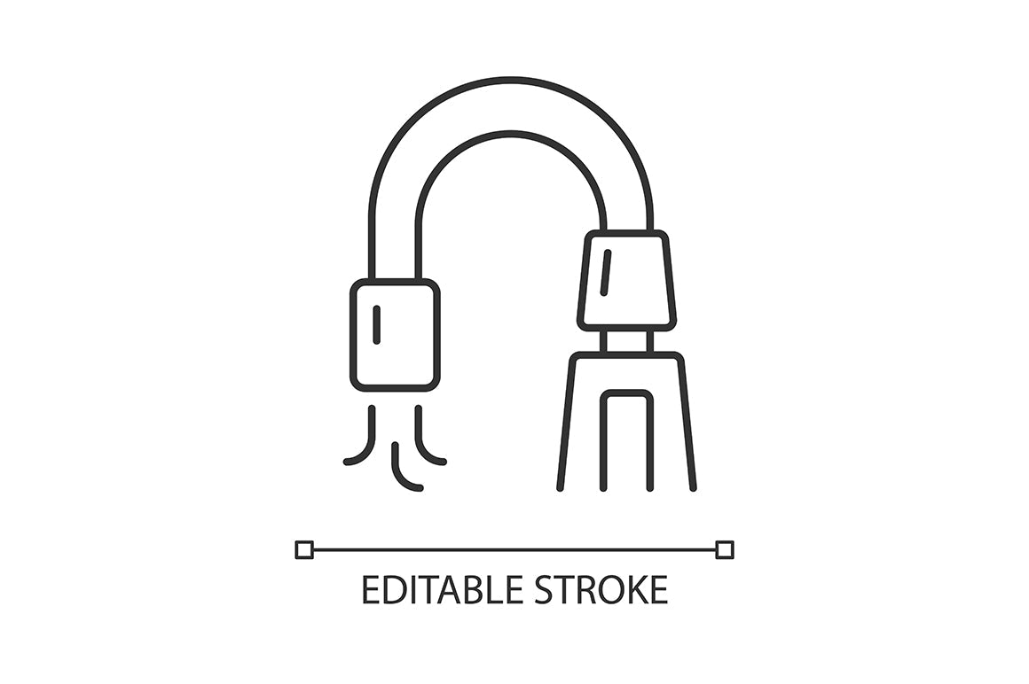 Dentistry tools and materials linear icons set for dark and light mode