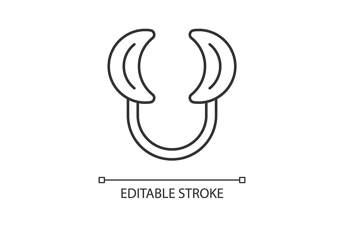 Dentistry tools and materials linear icons set for dark and light mode