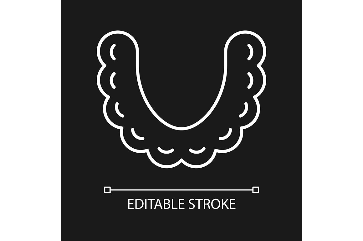 Dentistry tools and materials linear icons set for dark and light mode