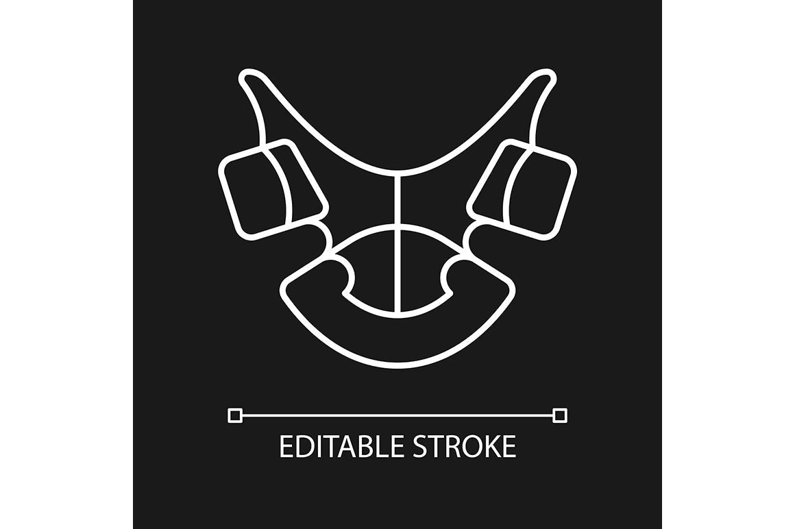 Dentistry tools and materials linear icons set for dark and light mode