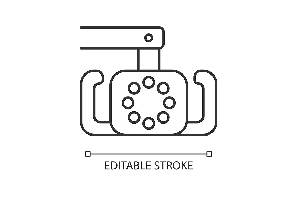 Dentistry tools and materials linear icons set for dark and light mode