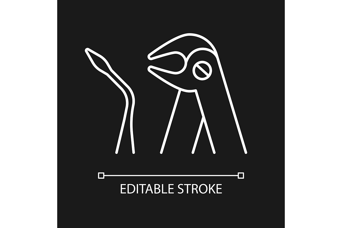 Dentistry tools and materials linear icons set for dark and light mode