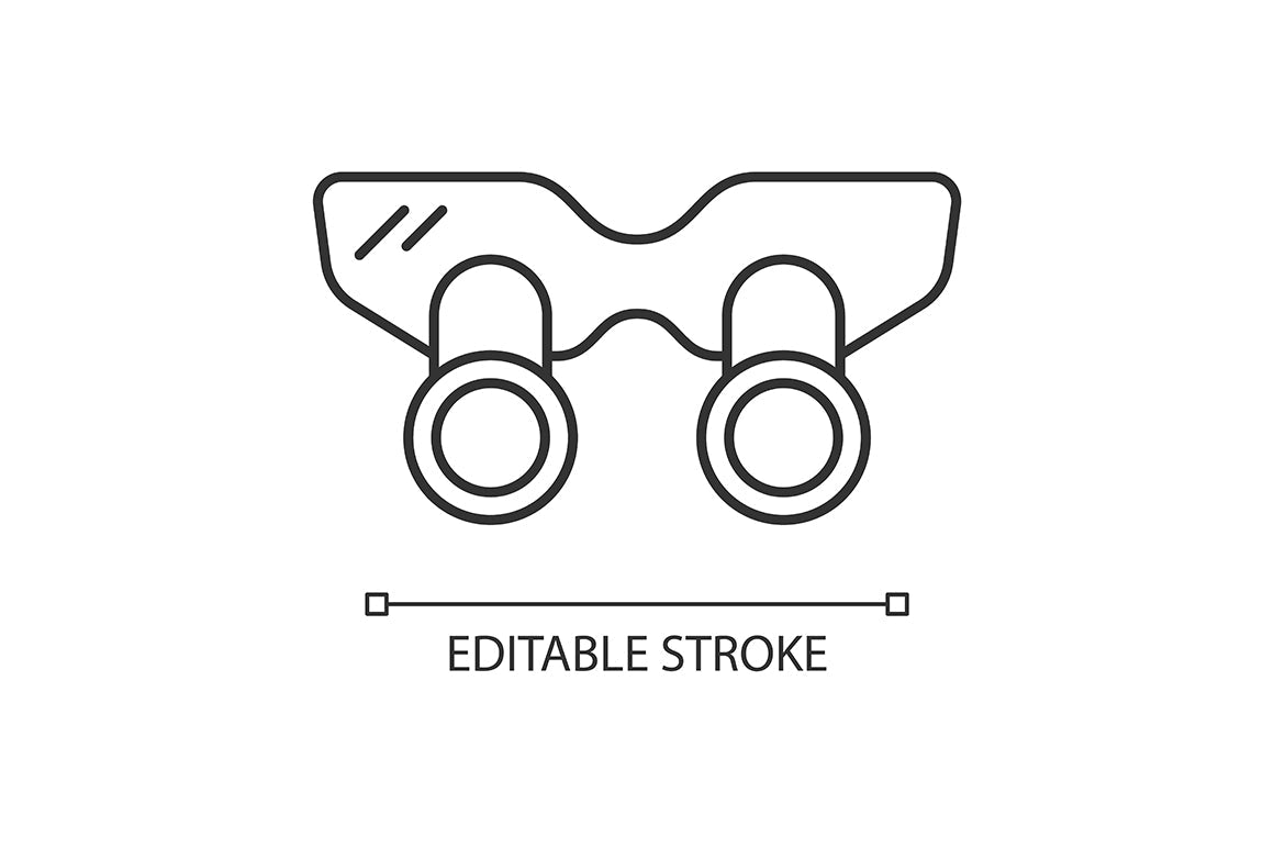 Dentistry tools and materials linear icons set for dark and light mode