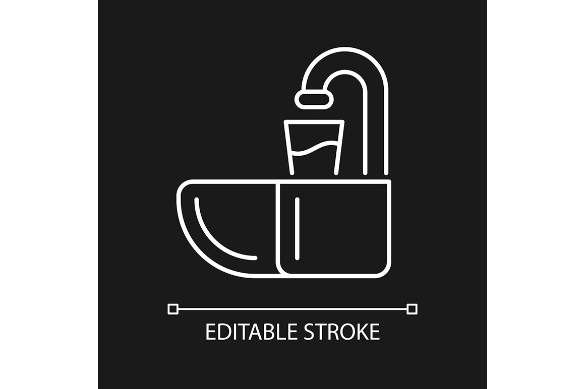 Dentistry tools and materials linear icons set for dark and light mode
