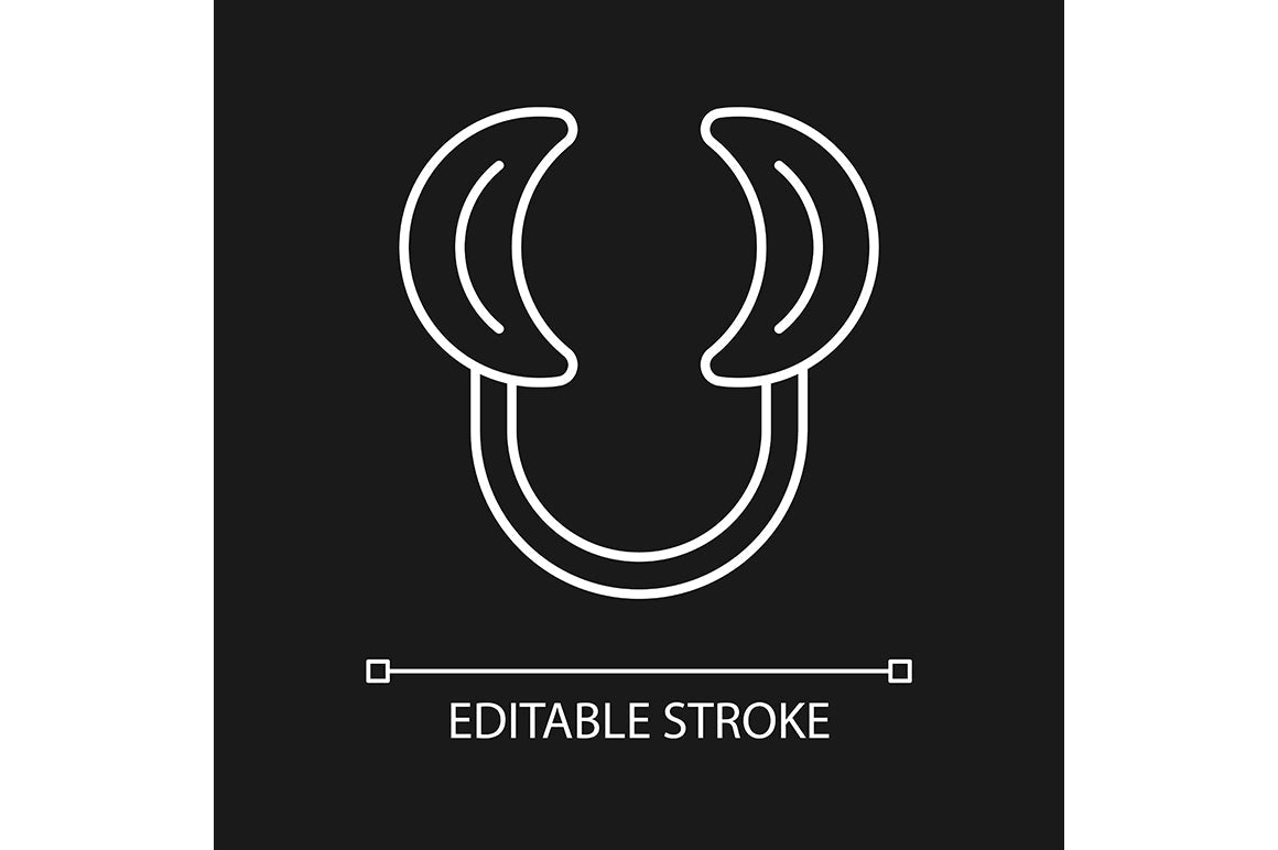 Dentistry tools and materials linear icons set for dark and light mode