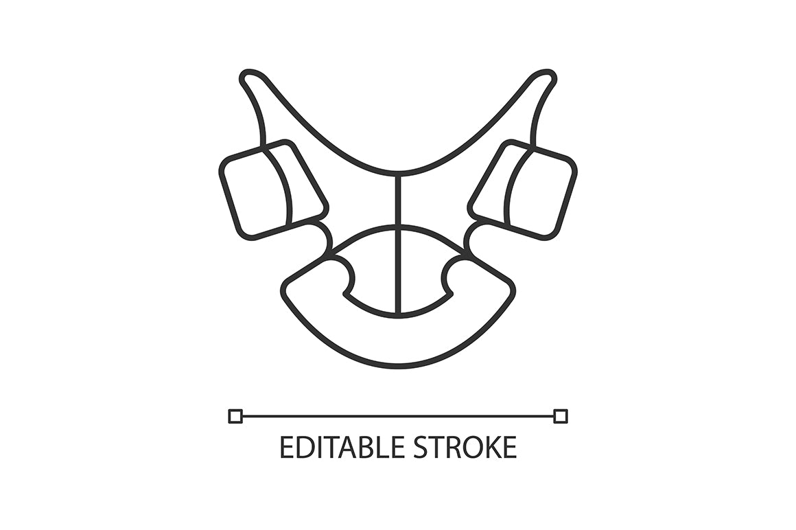 Dentistry tools and materials linear icons set for dark and light mode