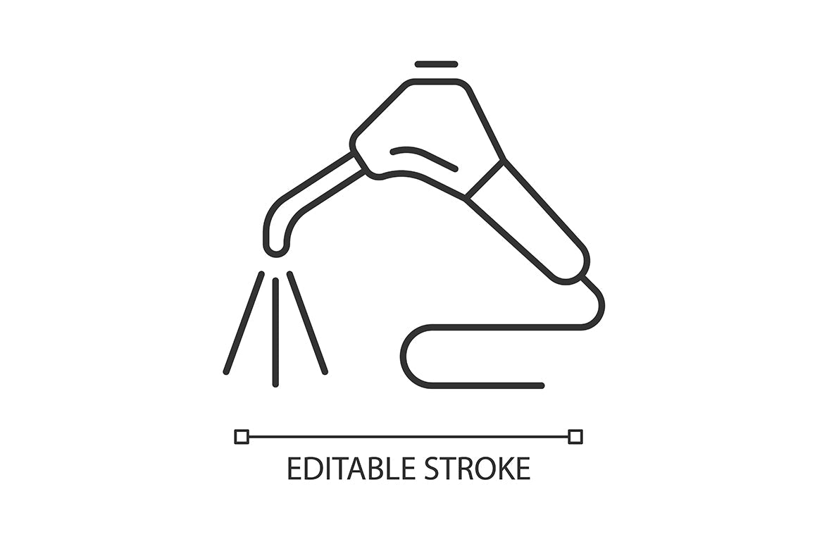Dentistry tools and materials linear icons set for dark and light mode