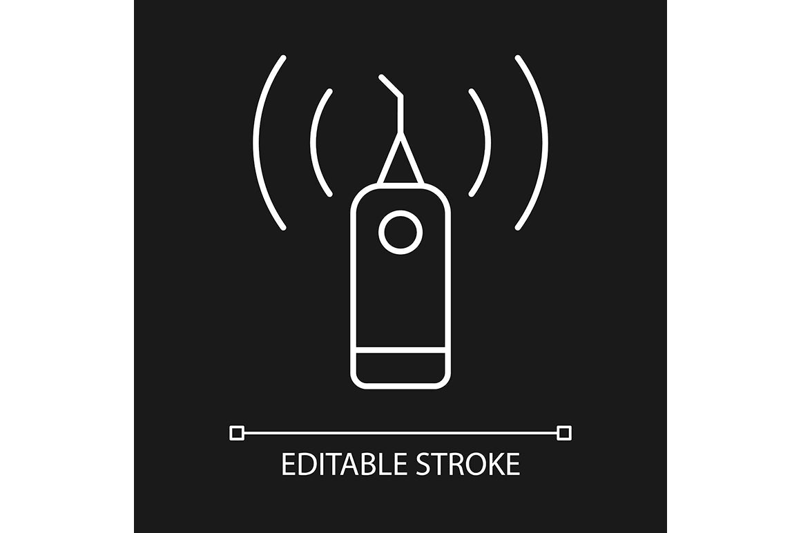 Dentistry tools and materials linear icons set for dark and light mode