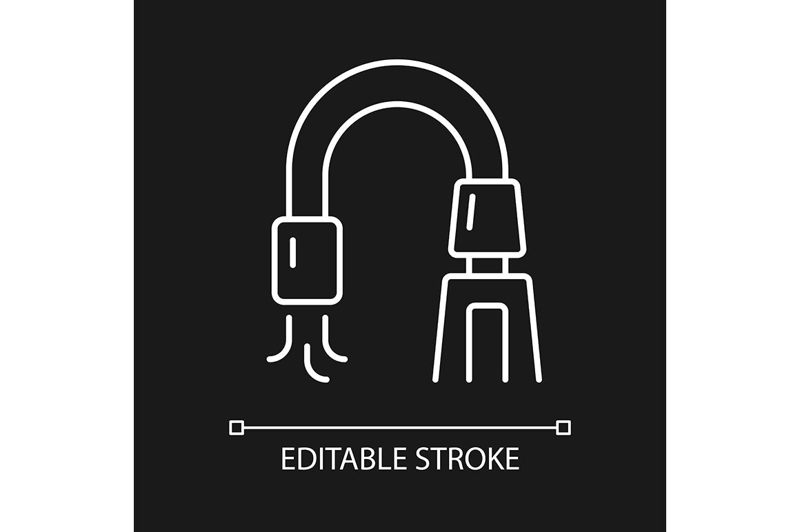 Dentistry tools and materials linear icons set for dark and light mode
