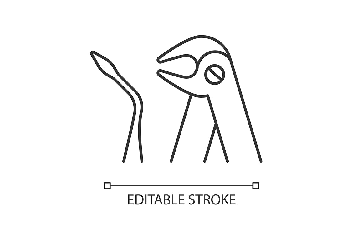 Dentistry tools and materials linear icons set for dark and light mode